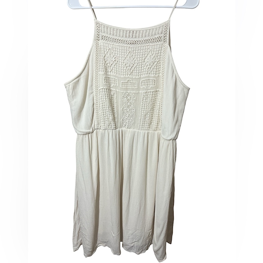 Mossimo, Y2K Cream colored, spaghetti strap boho dress. EUC. Size XXL.